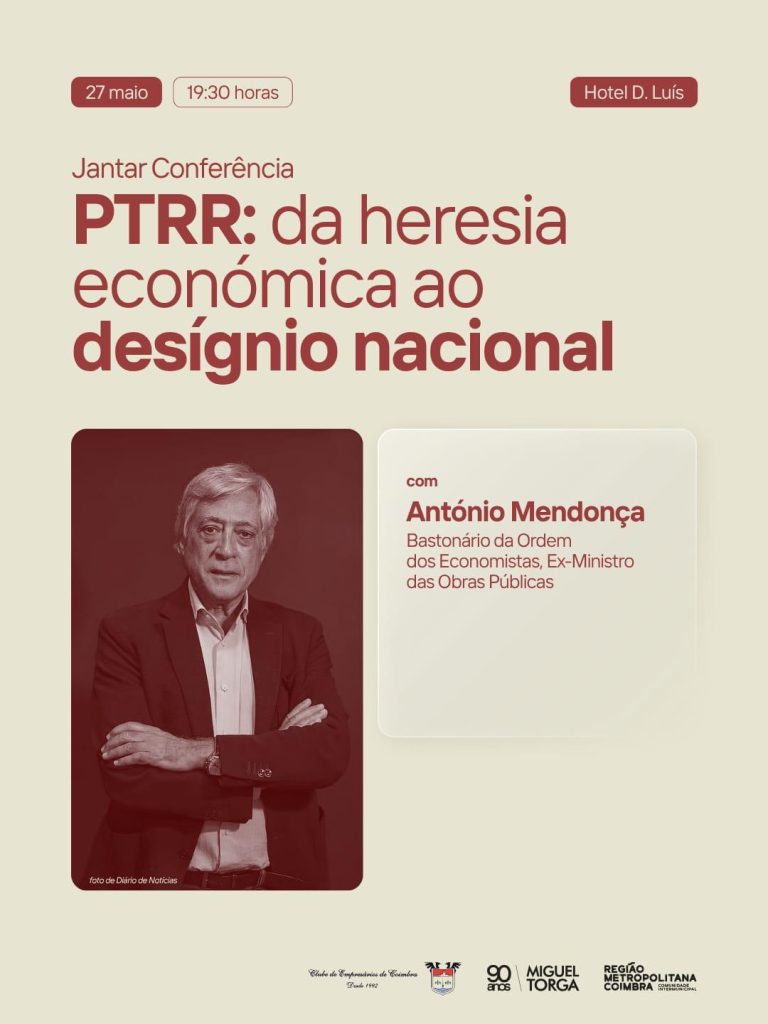 Jantar-Conferência com o Prof. António Mendonça analisa os rumos da economia